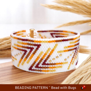 VIBRATIONS:  A Peyote Stitch Beaded Bracelet Pattern by Bead with Bugs