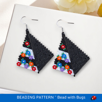 WILD FLOWER GARDEN: Peyote Stitch Beading Pattern by Bead with Bugs