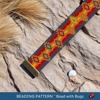 WINONA: A Peyote Stitch Beaded Bracelet Pattern by Bead with Bugs