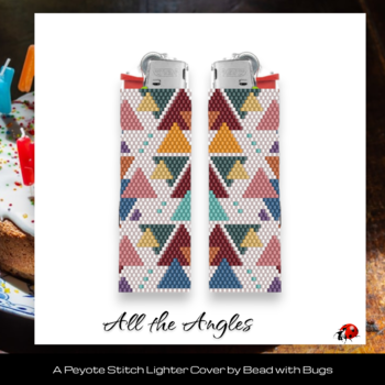 ALL THE ANGLES:  Peyote Stitch Beaded Lighter Cover by Bead with Bugs