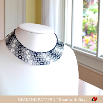 SHADES OF GREY: Net Beaded Collar Necklace Pattern by Bead with Bugs