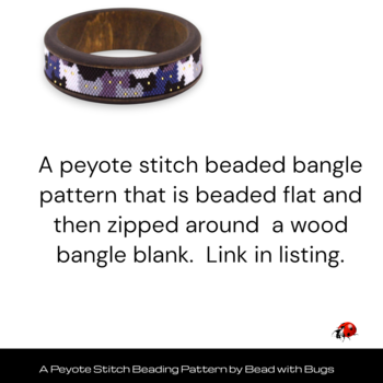 CAT CROWD: A Peyote Stitch Beaded Bangle Band Pattern by Bead with Bugs