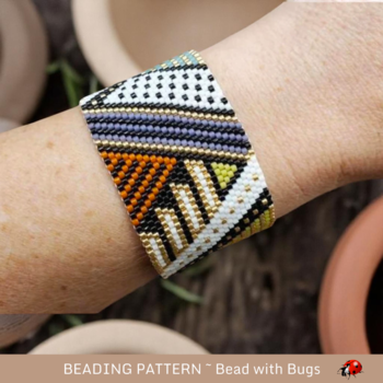 OCTOBER TOO: A Peyote Stitch Beaded Bracelet Pattern by Bead with Bugs