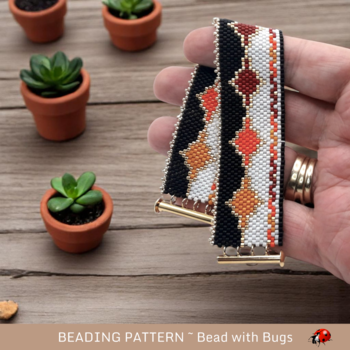 CONNECTED:  A Peyote Stitch Beaded Bracelet Pattern by Bead with Bugs