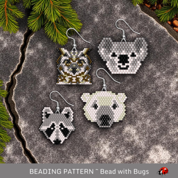 CRITTER SERIES:  Brick Stitch Beaded Earrings Pattern by Bead with Bugs