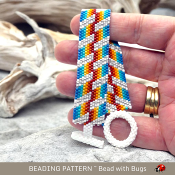 THE DAYS END:  A Peyote Stitch Beaded Bracelet Pattern by Bead with Bugs