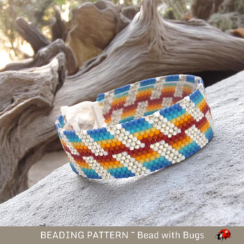 THE DAYS END:  A Peyote Stitch Beaded Bracelet Pattern by Bead with Bugs