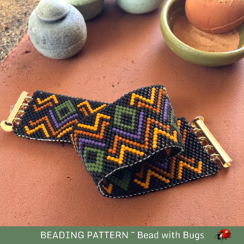 EARTHBOUND: A Peyote Stitch Beaded Bracelet Pattern by Bead with Bugs