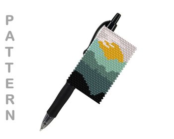 MISTY MORNING:  Peyote Stitch Beaded Pen Wrap by Bead with Bugs