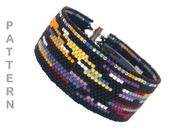 REFELCTIONS:  A Peyote Stitch Beaded Bracelet Pattern by Bead with Bugs