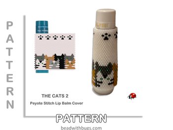 THE CATS 2:  Beaded Lip Balm Cover by Bead with Bugs