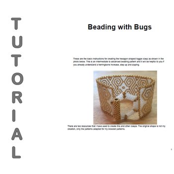 HEXAGON TOGGLE CLASP: A Beaded Clasp Tutorial by Bead with Bugs