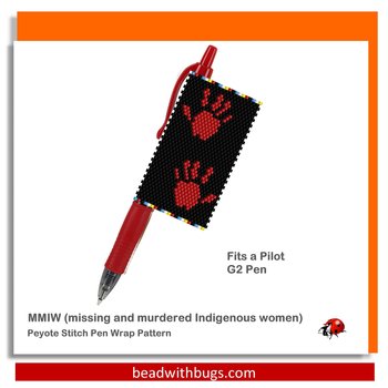 SILENCED 2: Peyote Stitch Beaded Pen Wrap by Bead with Bugs