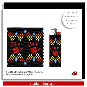SILENCED:  Peyote Stitch Beaded Lighter Cover by Bead with Bugs