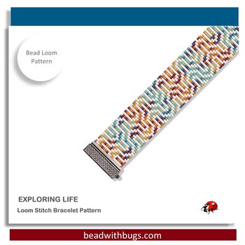 EXPLORING LIFE:  A Loom Beaded Bracelet Pattern by Bead with Bugs