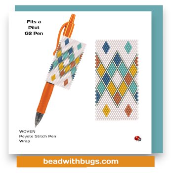 WOVEN: Peyote Stitch Beaded Pen Wrap by Bead with Bugs