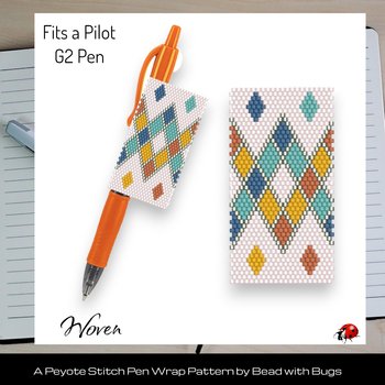 WOVEN: Peyote Stitch Beaded Pen Wrap by Bead with Bugs