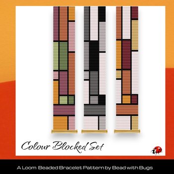 COLOUR BLOCKED:  A Loom Beaded Bracelet Pattern by Bead with Bugs