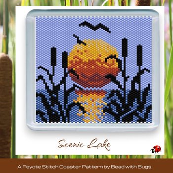 THE NATURE SERIES: Peyote Stitch Beaded Coaster Pattern by Bead with Bugs