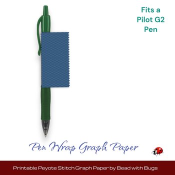 PRINTABLE GRAPH PAPER:  Peyote Stitch Pen Wrap Graph Paper For Creative Design