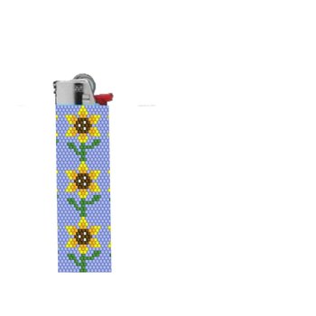 THE SUNNY SIDE:  Peyote Stitch Beaded Lighter Cover by Bead with Bugs