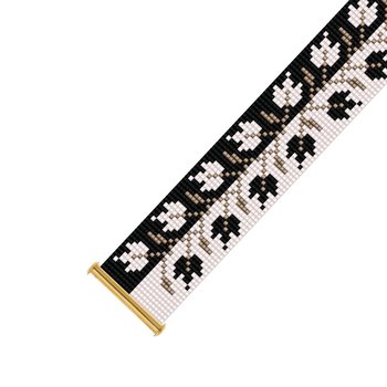 TUXEDO GARDEN:  A Loom Beaded Bracelet Pattern by Bead with Bugs
