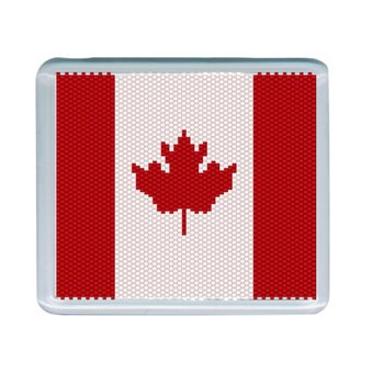 CANADIAN FLAG : Peyote Stitch Beaded Coaster Pattern by Bead with Bugs