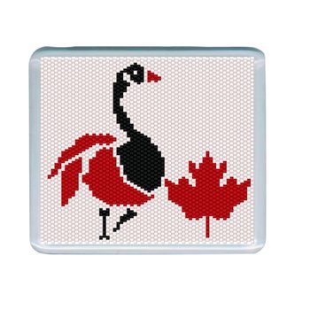 CANADA GOOSE : Peyote Stitch Beaded Coaster Pattern by Bead with Bugs