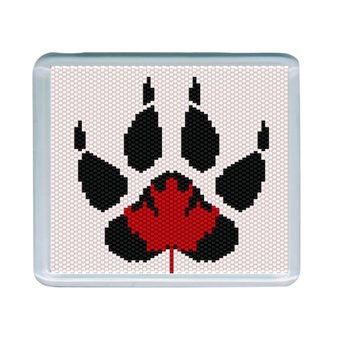 BEAR PAW : Peyote Stitch Beaded Coaster Pattern by Bead with Bugs