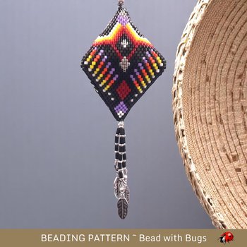 First Nations RAVEN SONG Pod Pattern | 3-Sided Peyote Stitch Design