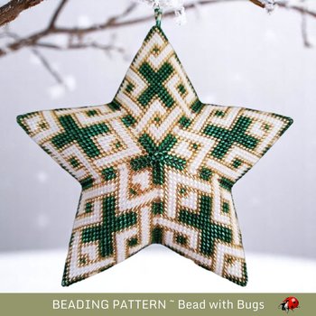 3D Beaded Star Pattern - Celtic Knot Ornament PDF Tutorial