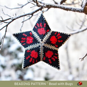 Unique SILENCED 3D Star Pattern - Black with Red Hand and Silver Details.