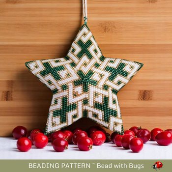 3D Beaded Star Pattern - Celtic Knot Ornament PDF Tutorial