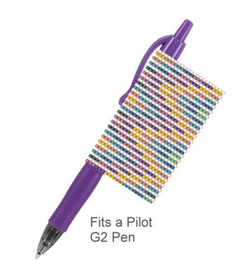 Peyote Stitch Beaded Pen Wrap by Bead with Bugs, BATIK STRIPES, Beaded Pen Wrap for Pilot G2 Pen