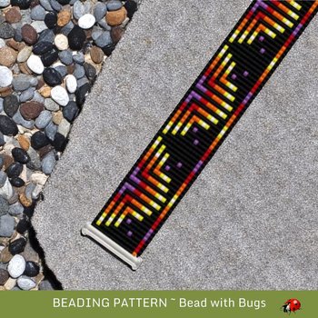 Loom Beaded Bracelet Pattern by Bead with Bugs, STARBURST, PDF