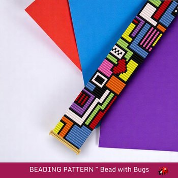 Loom Beaded Bracelet Pattern by Bead with Bugs, CIRCUS TENT, PDF