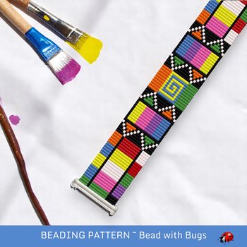 Loom Beaded Bracelet Pattern by Bead with Bugs, NONSENSE, PDF