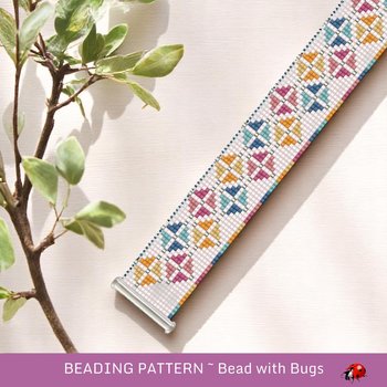 Loom Beaded Bracelet Pattern by Bead with Bugs, FLY A KITE, pdf