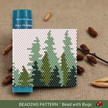Deep Woods Beaded Lip Balm Cover Pattern (PDF)