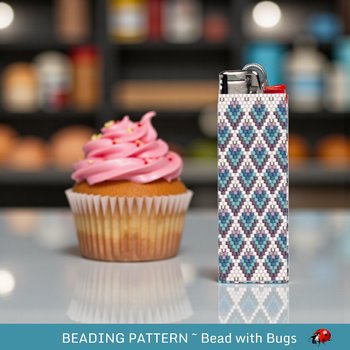 Peyote Stitch Beaded Lighter Cover, ANENOME by Bead with Bugs