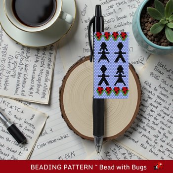 Peyote Stitch Beaded Pen Wrap FOR THE CHILDREN Palestine, Beaded Pen Wrap Cover for Pilot G2 Pen