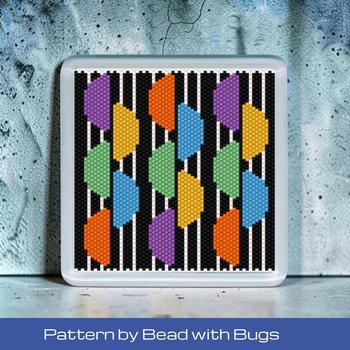 Peyote Stitch Beaded Coaster Pattern by Bead with Bugs, BOHO CIRCLES
