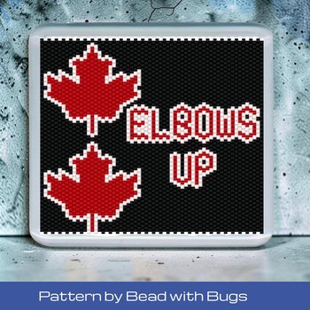Peyote Stitch Beaded Coaster Pattern by Bead with Bugs, ELBOWS UP