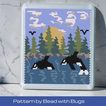Peyote Stitch Beaded Coaster Pattern by Bead with Bugs, ORCAS