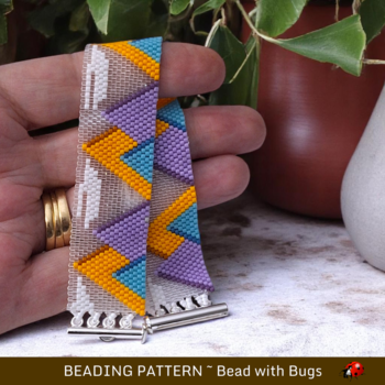 FANTASY ISLAND: A Peyote Stitch Beaded Bracelet Pattern by Bead with Bugs