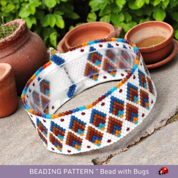 FOUR SEASONS:  A Peyote Stitch Beaded Bracelet Pattern by Bead with Bugs