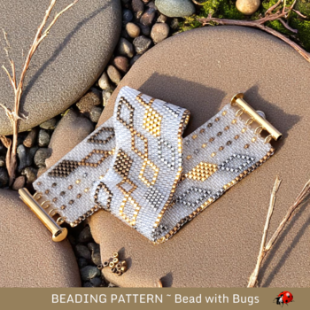 HEAVY METAL: A Peyote Stitch Beaded Bracelet Pattern by Bead with Bugs