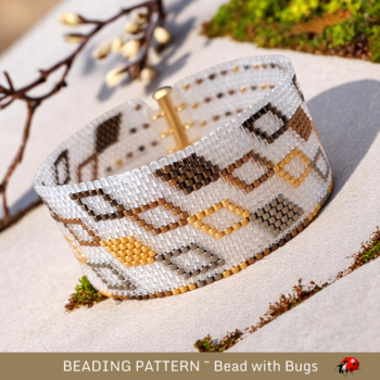 HEAVY METAL: A Peyote Stitch Beaded Bracelet Pattern by Bead with Bugs