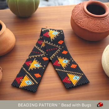 MANIFESTATION:  A Peyote Stitch Beaded Bracelet Pattern by Bead with Bugs