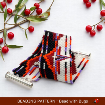 MID SUMMER DREAMS:  A Peyote Stitch Beaded Bracelet Pattern by Bead with Bugs
